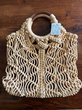 NWT FREE PEOPLE Macrame Purse Bag